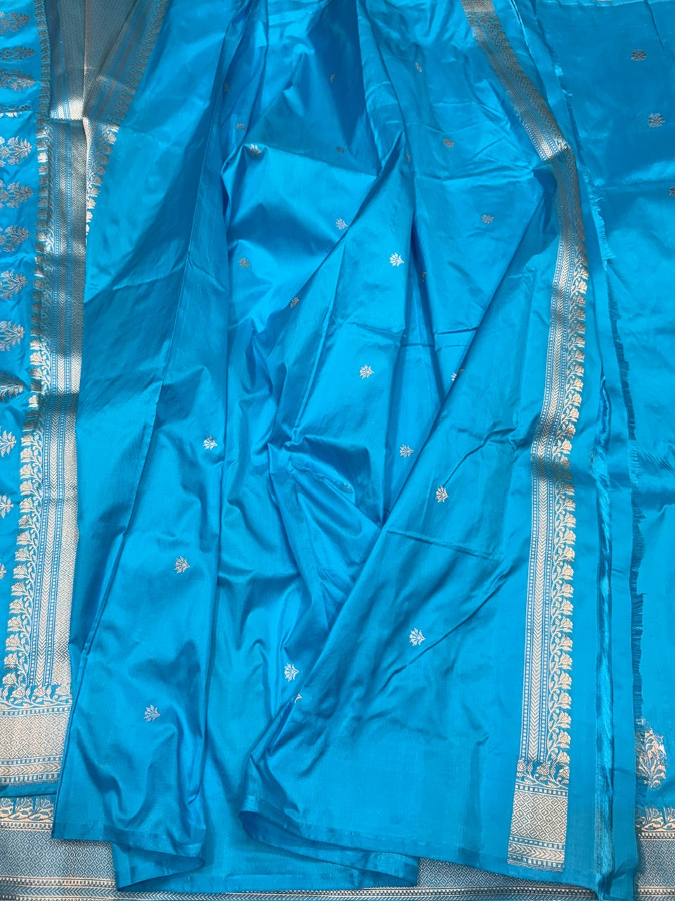 Firozi Handwoven Pure Banarasi Silk Saree