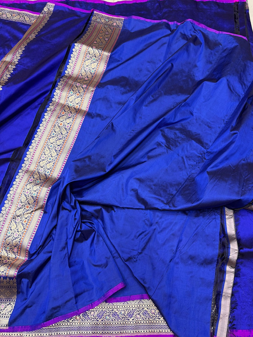 Royal Blue Handwoven Banarasi Pure Silk Saree