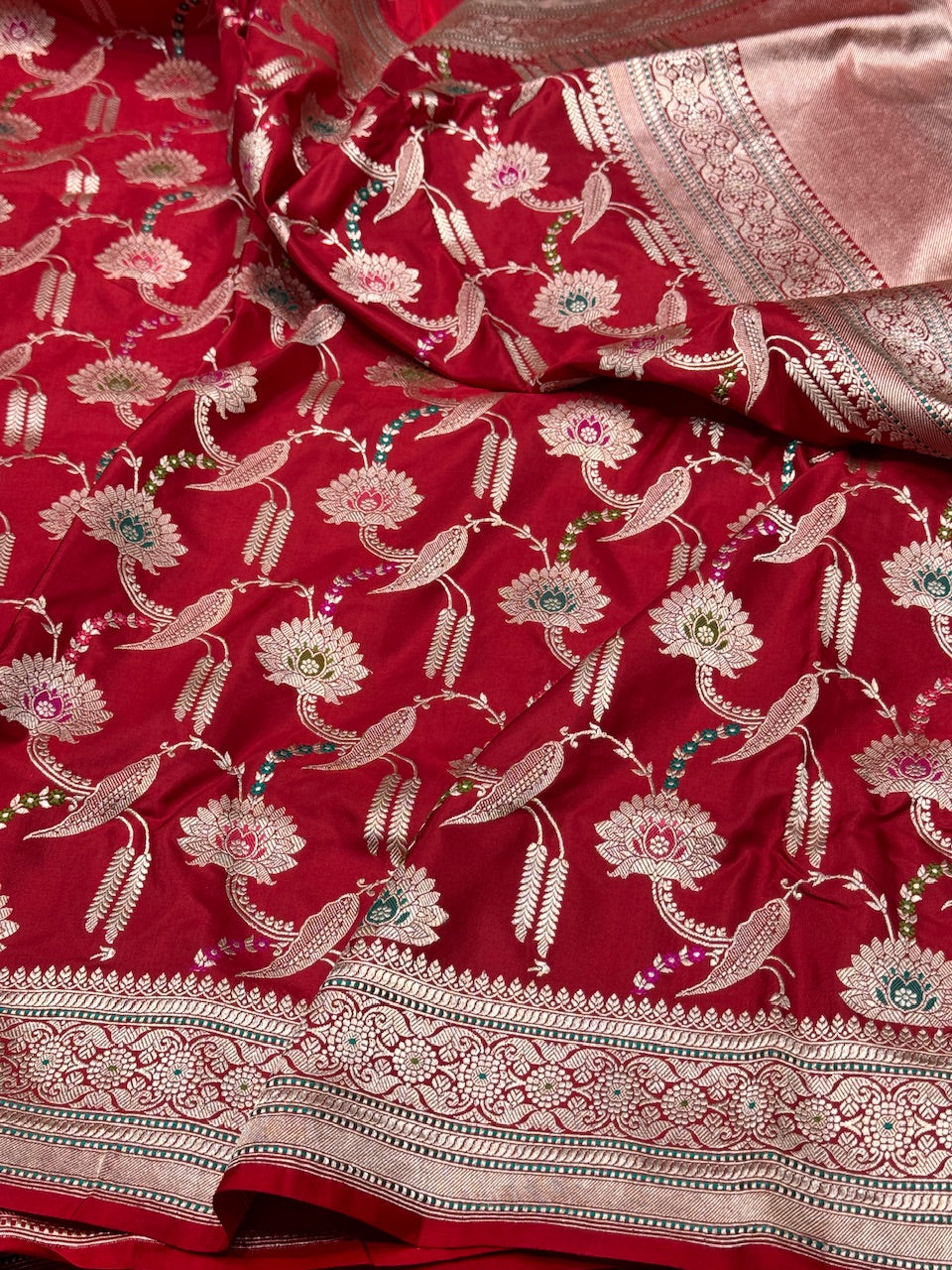 Red Handwoven Banarasi Silk Saree