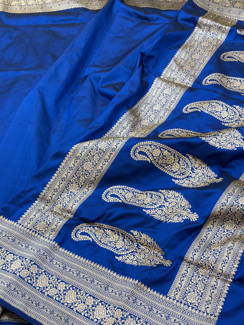 Royal Blue Handwoven Banarasi Silk Saree