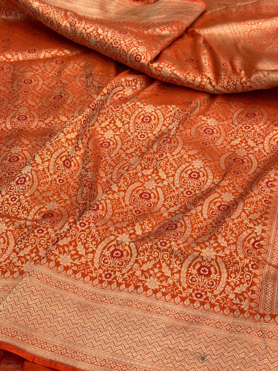 Banarasi Minakari Pure Katan Silk Brocade Saree – Rich Traditional Brocade Weave