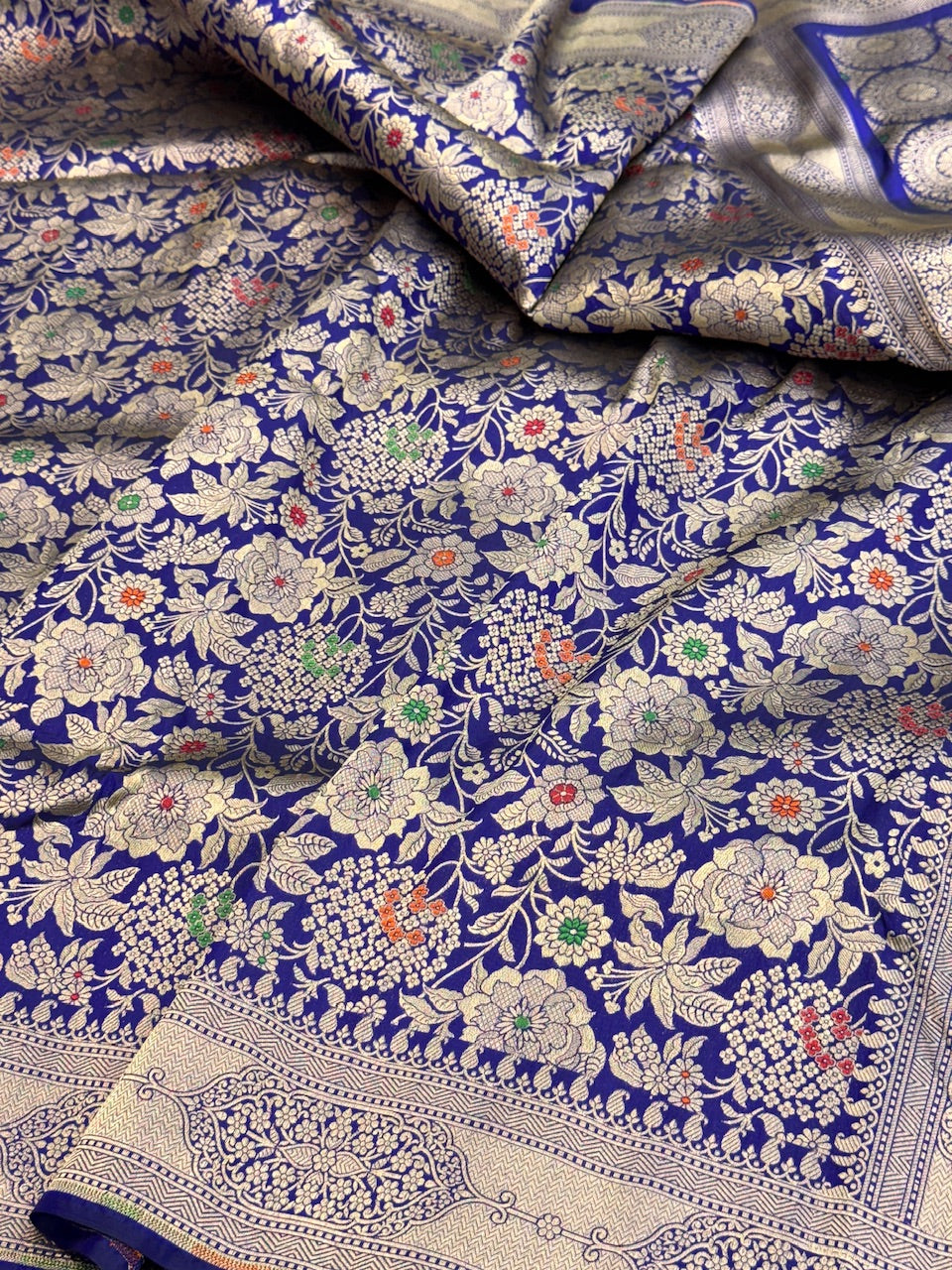 Banarasi Minakari Pure Katan Silk Brocade Saree – Rich Traditional Brocade Weave