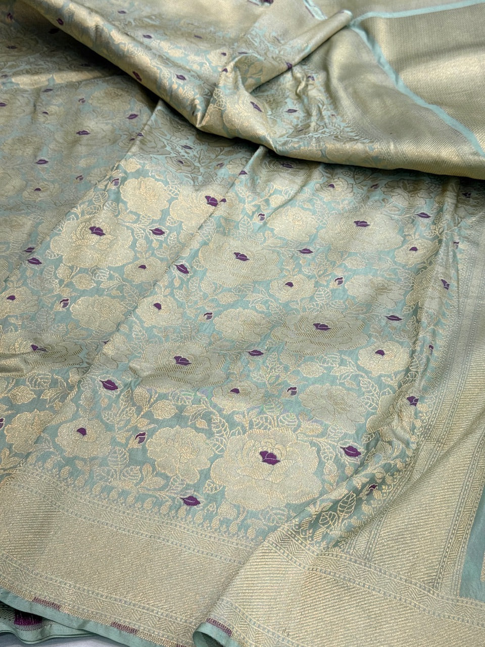 Banarasi Minakari Pure Katan Silk Brocade Saree – Rich Traditional Brocade Weave