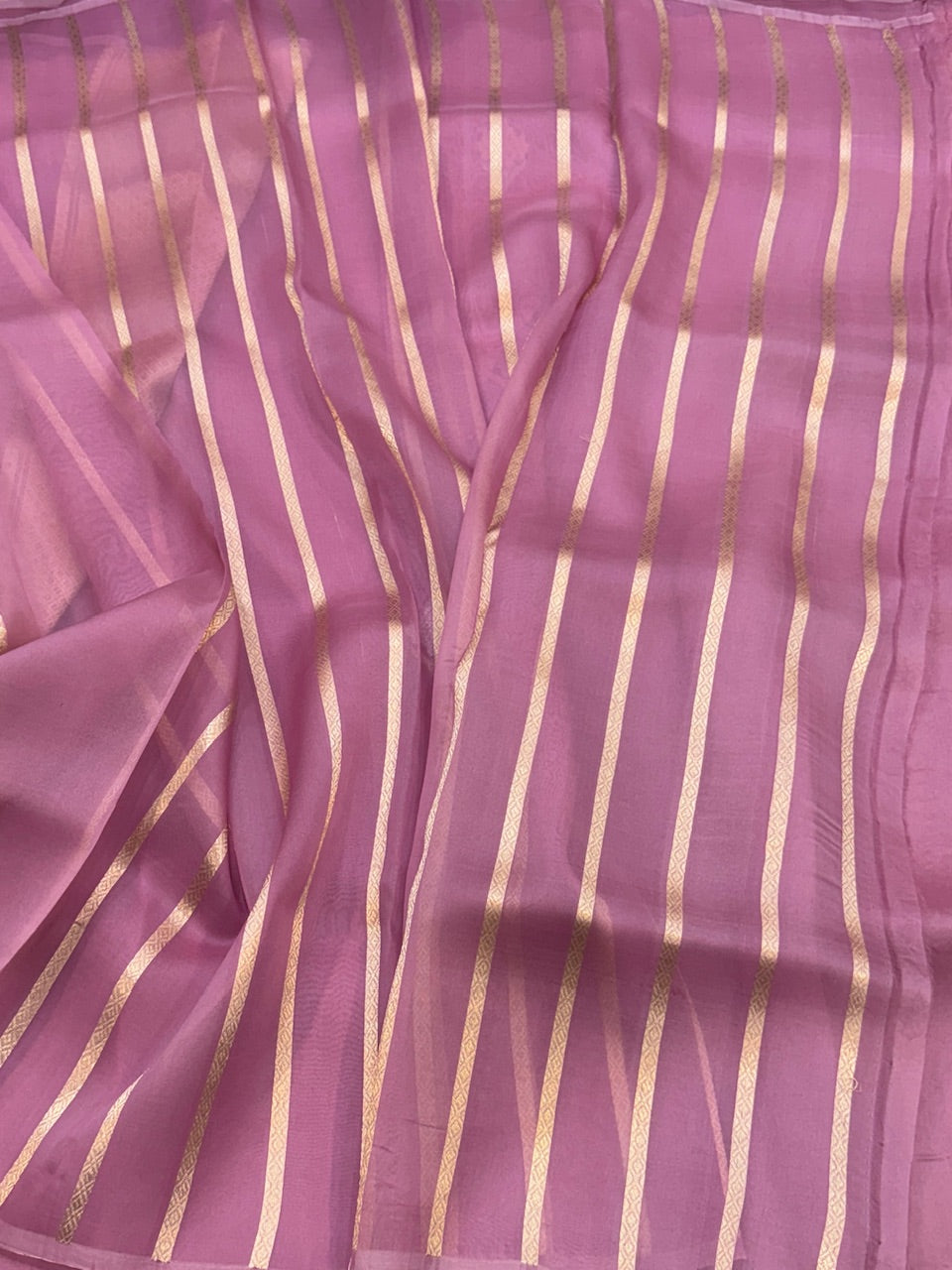 Gajiri Pink Handwoven Banarasi Pure Organza Silk Saree