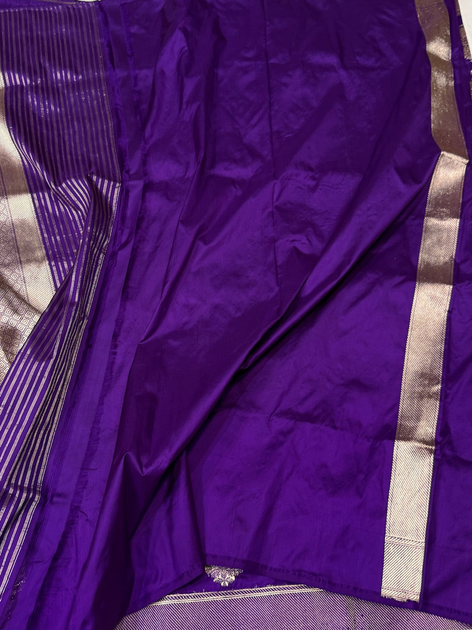 Purple Handwoven Pure Banarasi Silk Saree