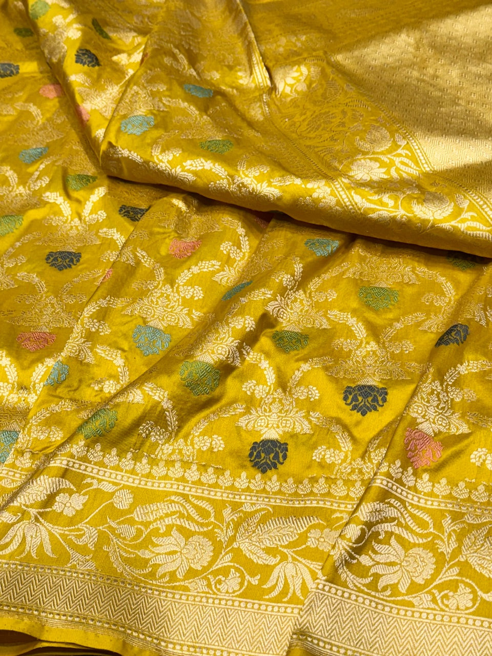 Yellow Handwoven Pure Silk Saree