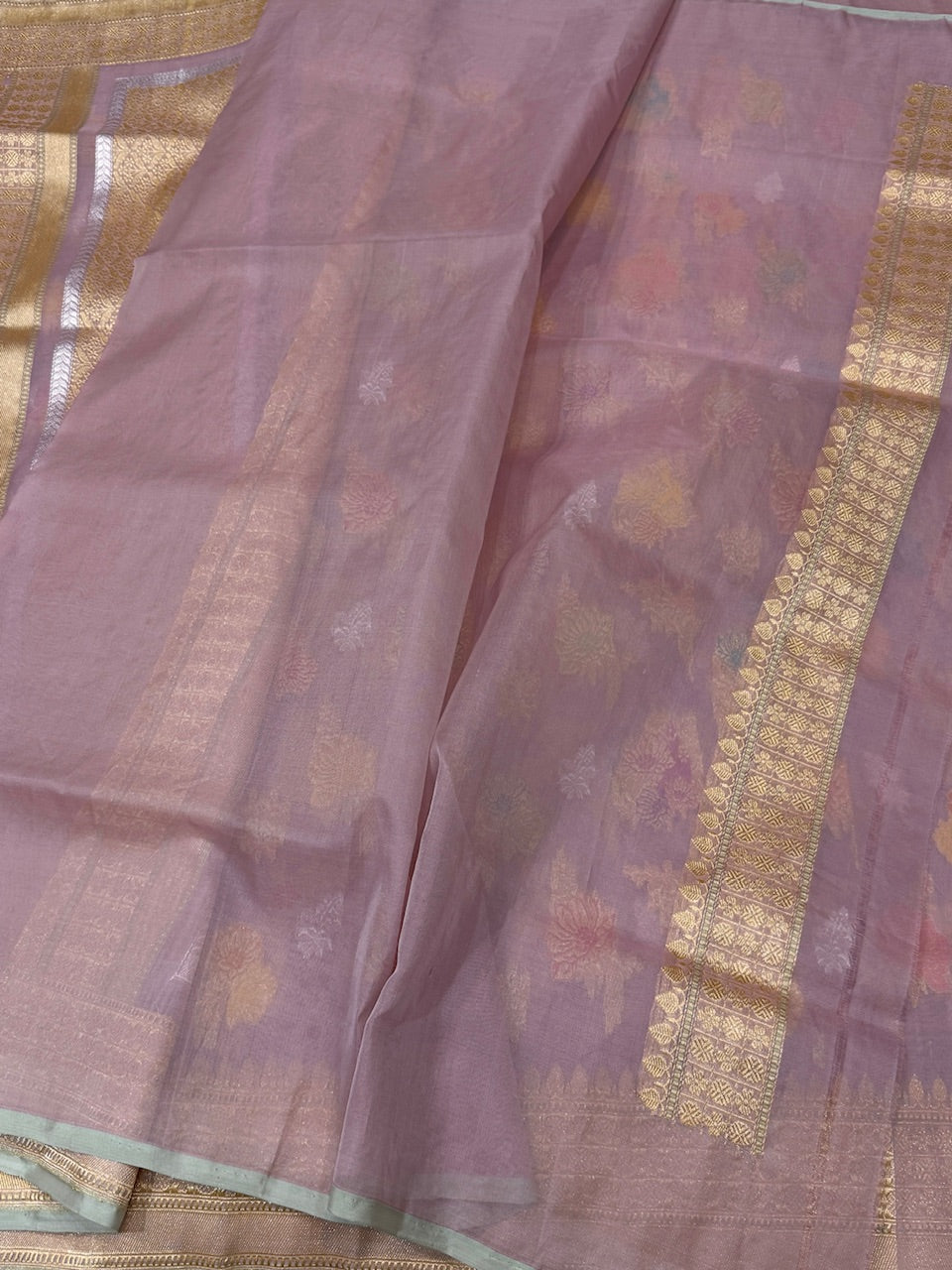 Gajiri Pink Handwoven Pure Ektara Organza Saree