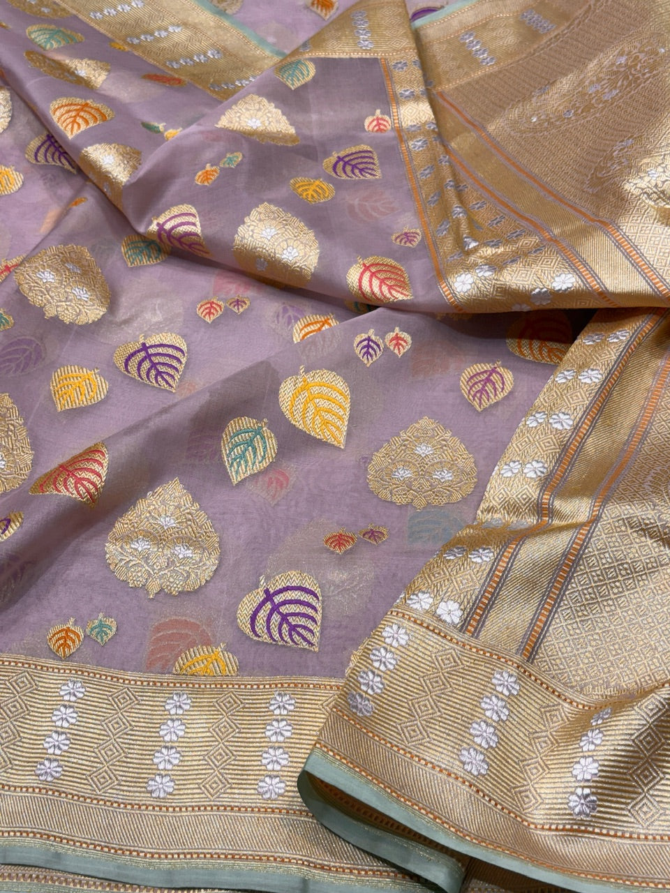 Gajiri Pink Handwoven Pure Ektara Organza Saree
