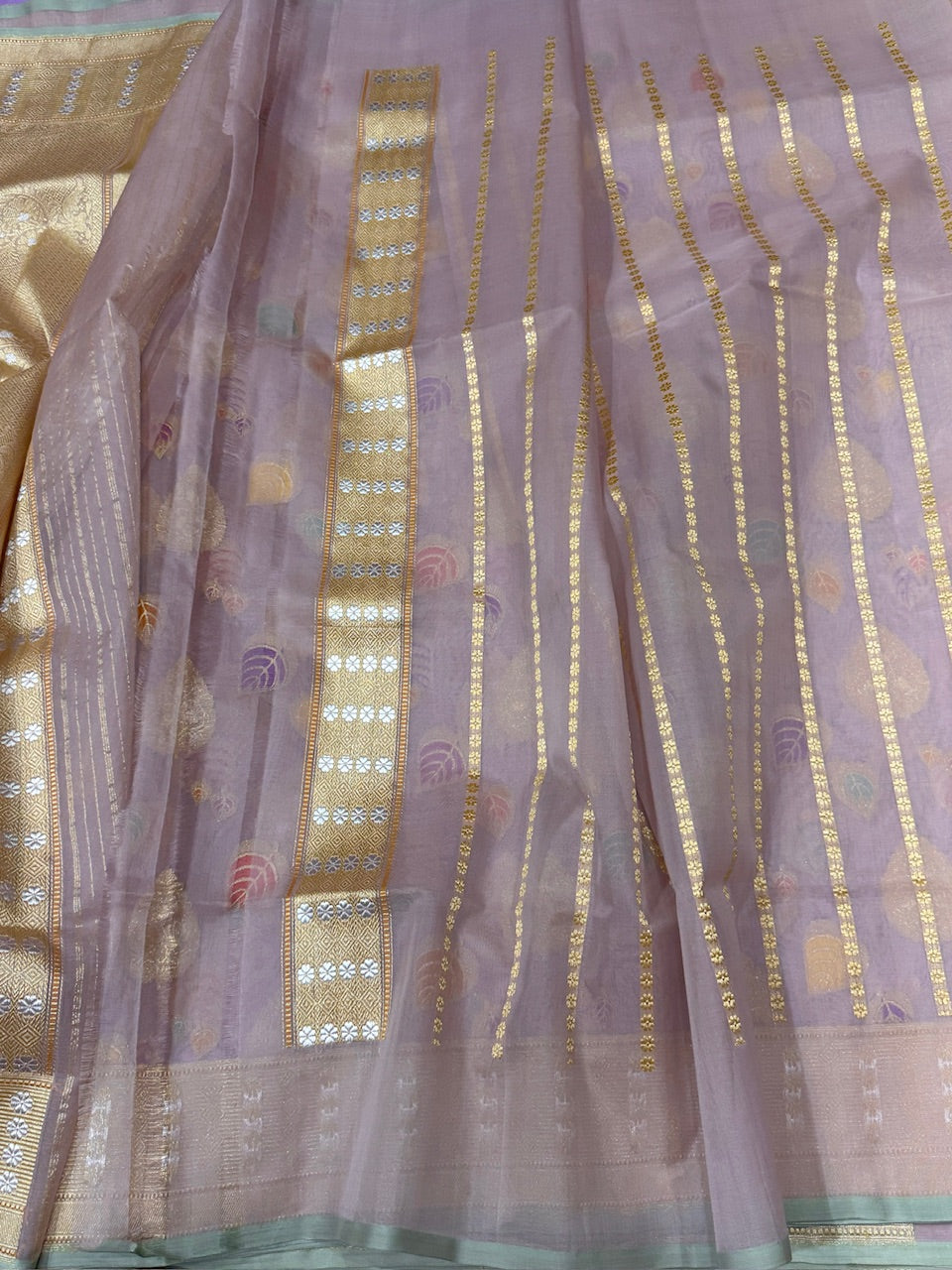 Gajiri Pink Handwoven Pure Ektara Organza Saree
