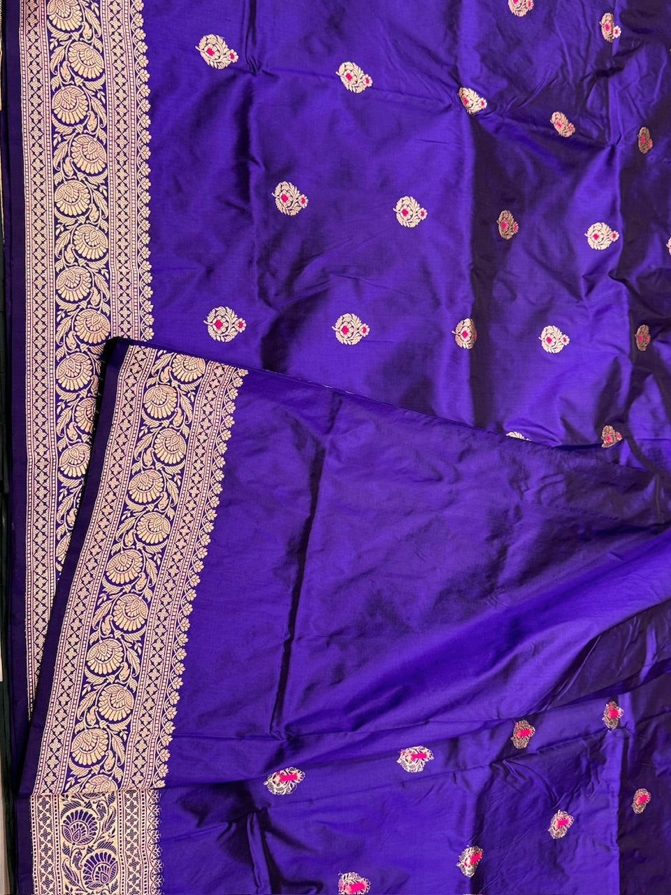 Purple Handwoven Banarasi Silk Saree