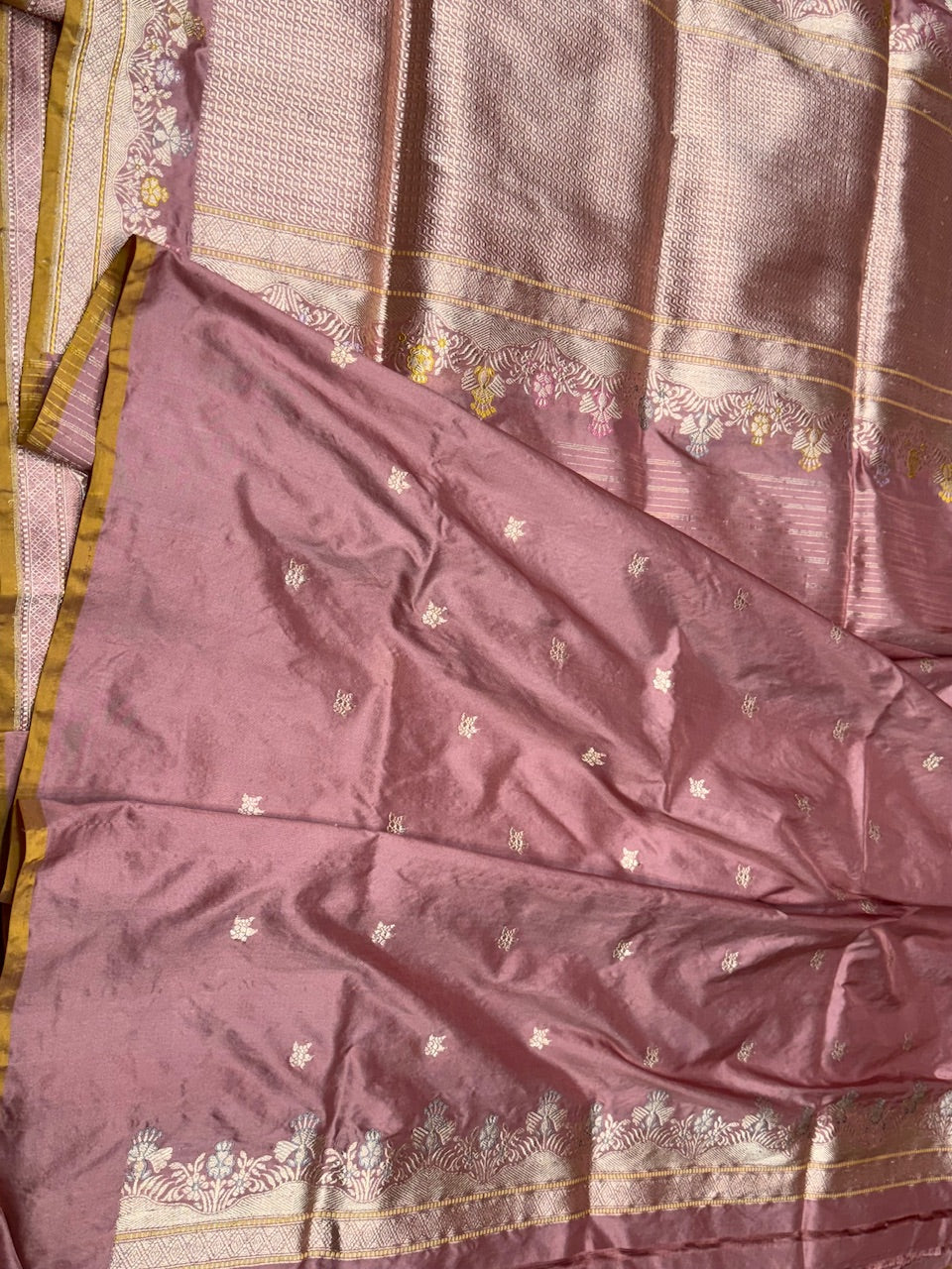 Gajiri Pink Handwoven Banarasi Silk Saree