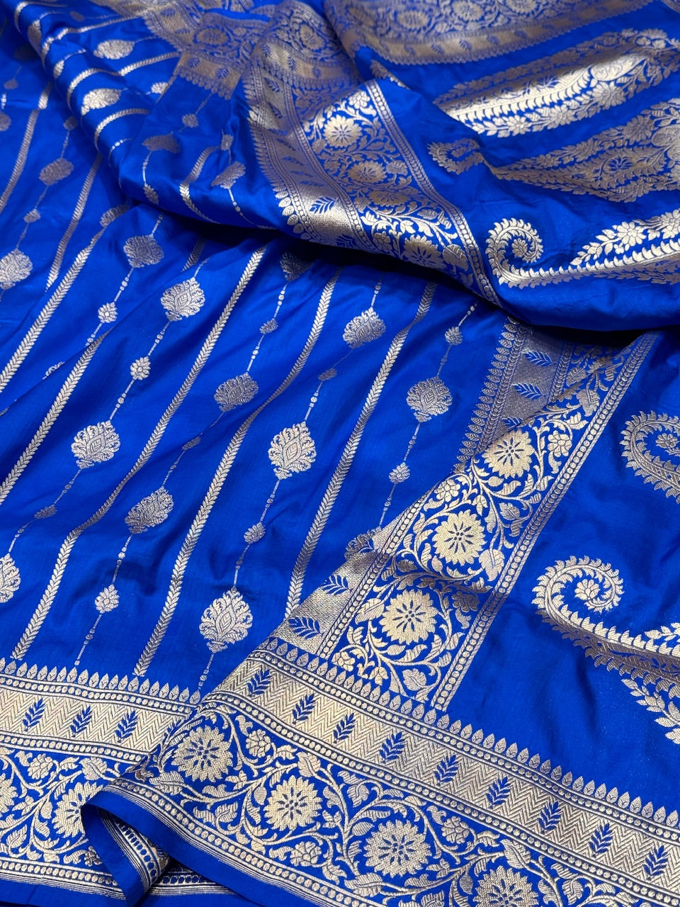 Royal blue Pure Silk Saree