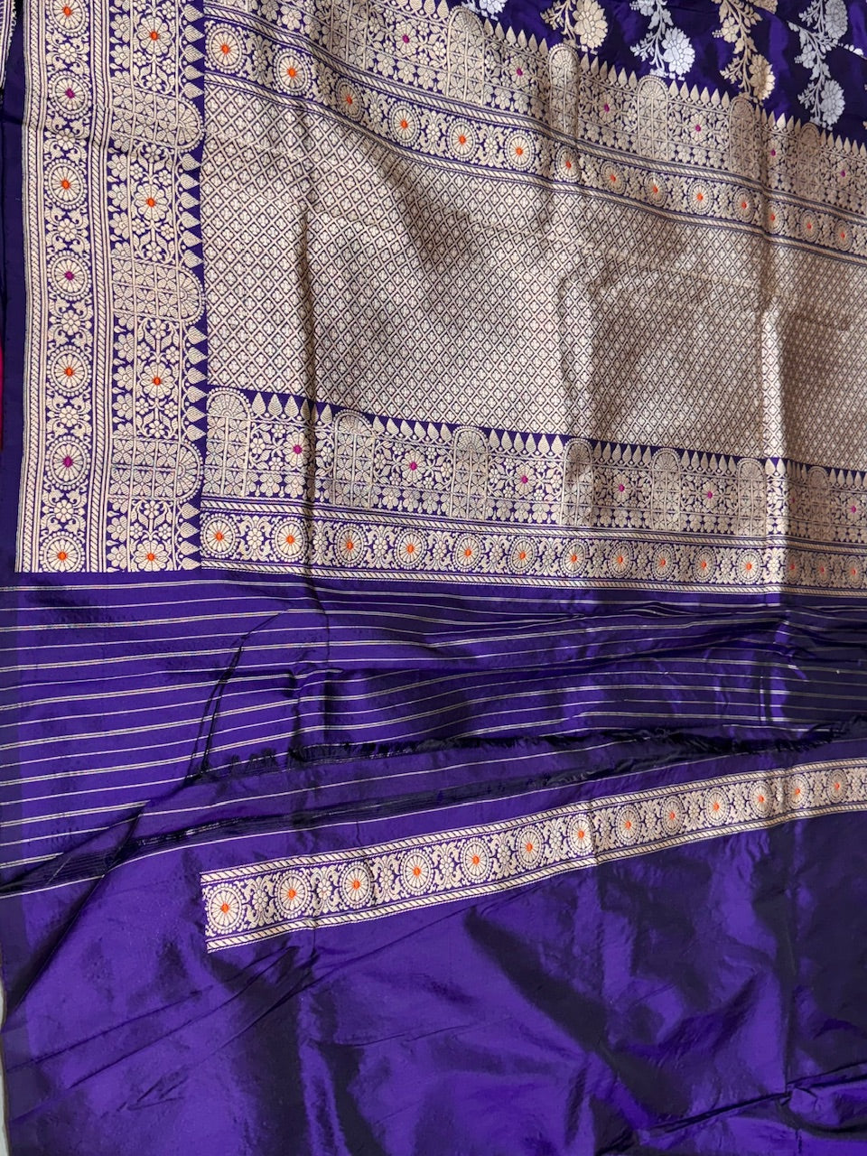 Purple Handwoven Banarasi Silk Saree