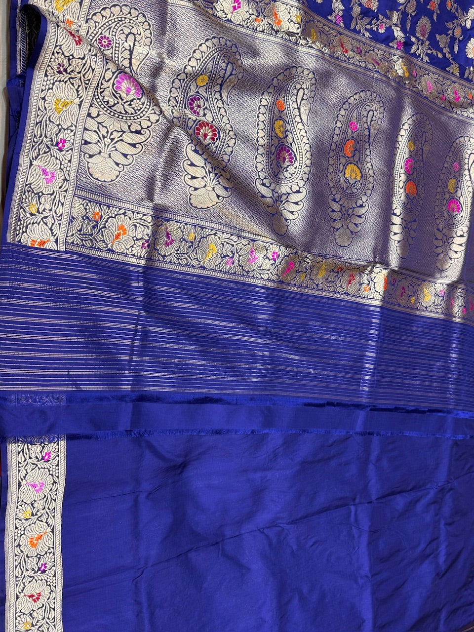 Royal Blue Handwoven Banarasi Silk Saree