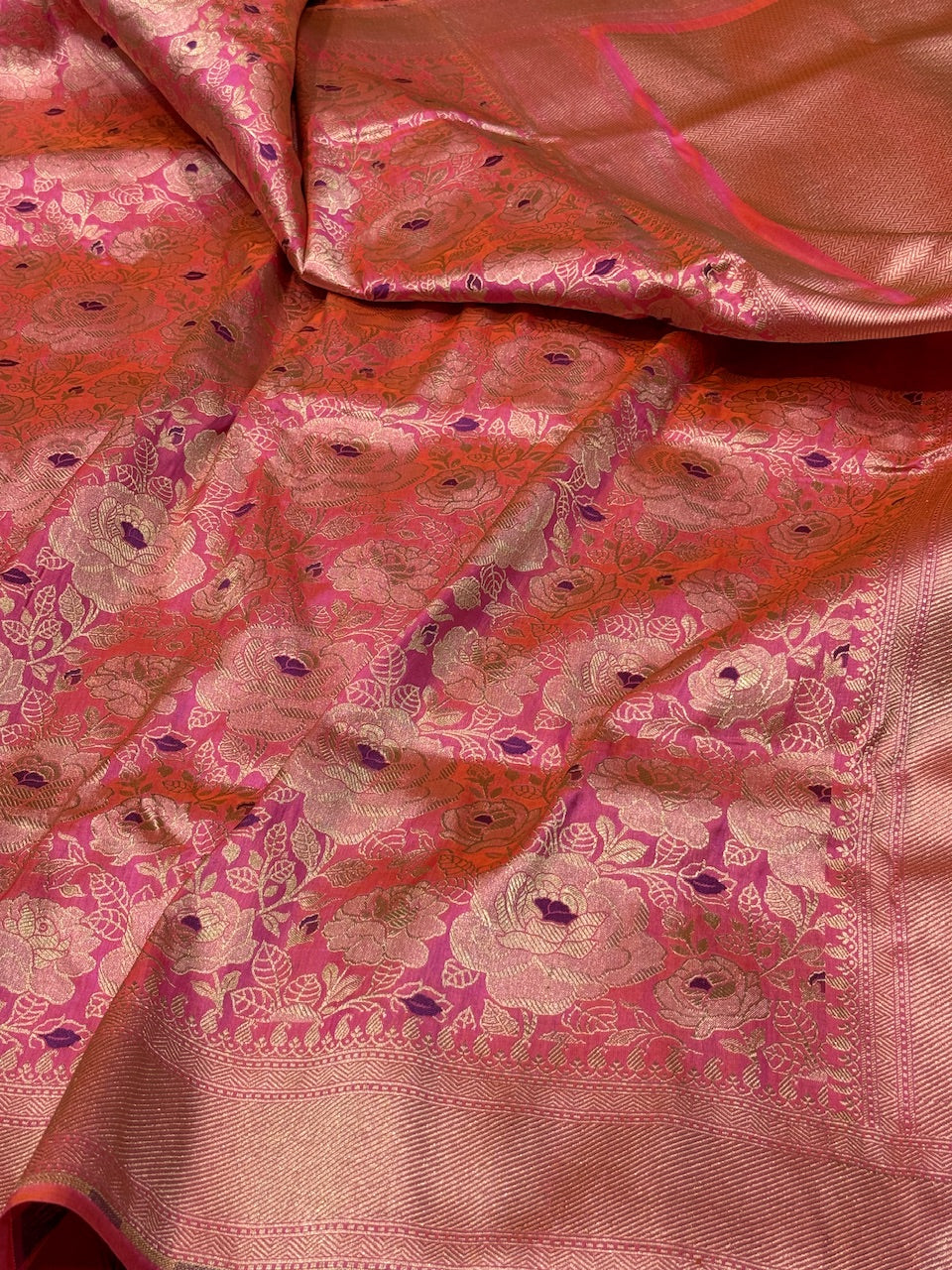 Banarasi Minakari Pure Katan Silk Brocade Saree – Rich Traditional Brocade Weave