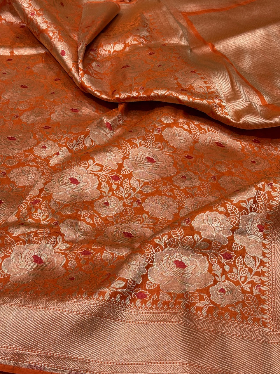 Banarasi Minakari Pure Katan Silk Brocade Saree – Rich Traditional Brocade Weave