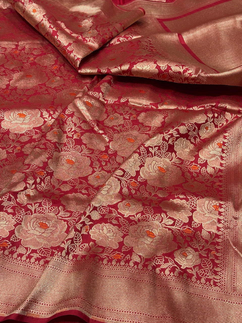 Banarasi Minakari Pure Katan Silk Brocade Saree – Rich Traditional Brocade Weave
