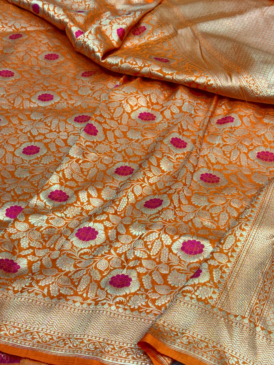 Banarasi Minakari Pure Katan Silk Brocade Saree