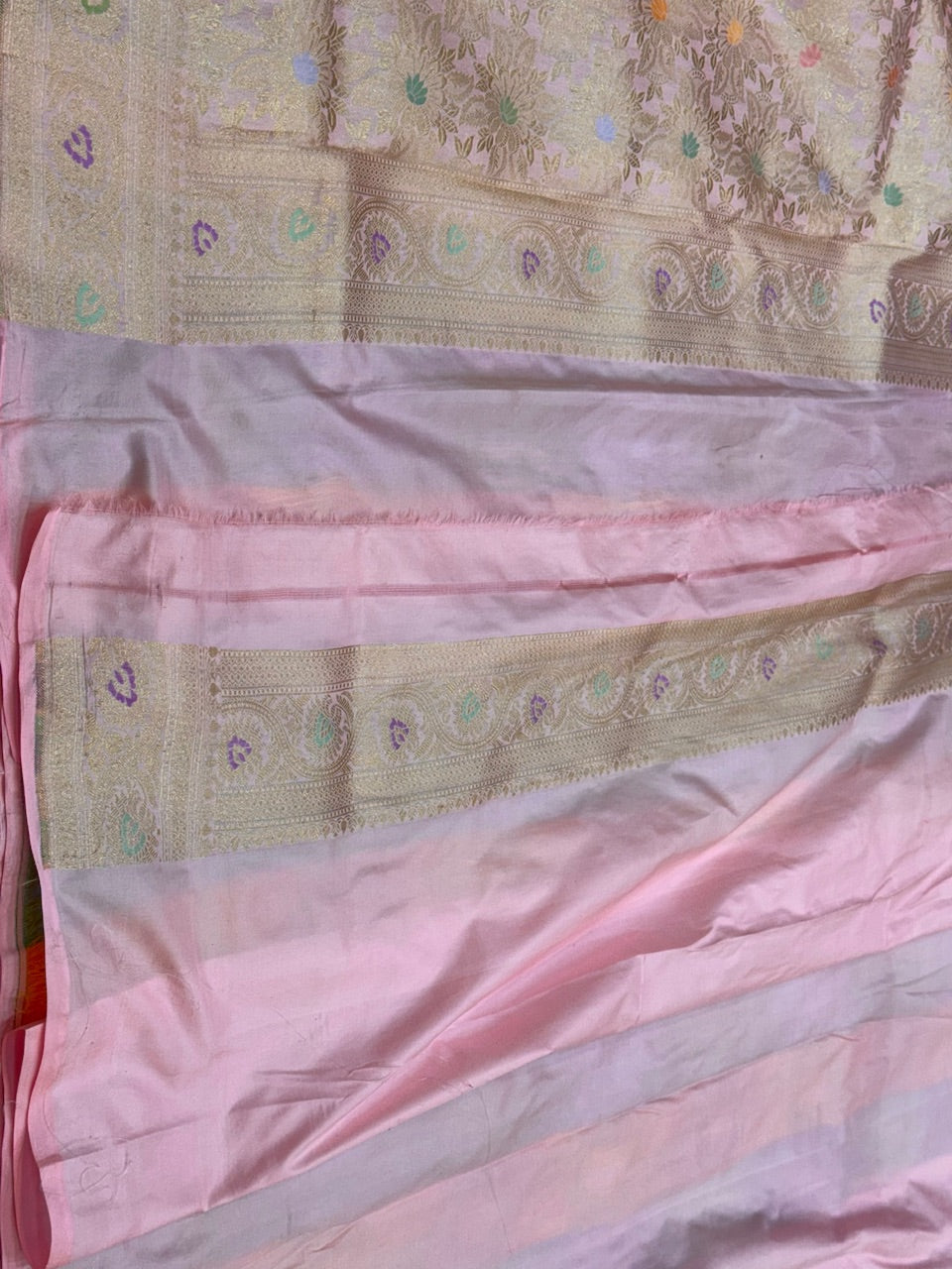 Barbie Pink Rangkaat Pure Banarasi Silk Saree