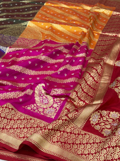 Yellow Handwoven Pure Banarasi Rangkaat Silk Saree