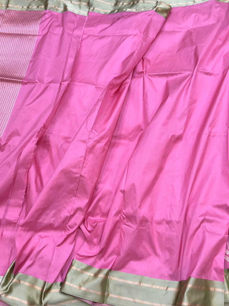 Handwoven Pure Banarasi Satin Border Silk Saree