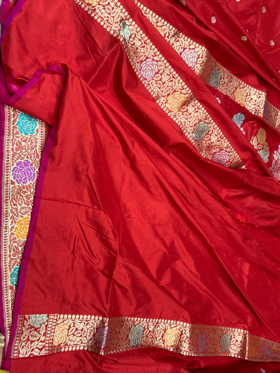 Red Handwoven Banarasi Silk Saree