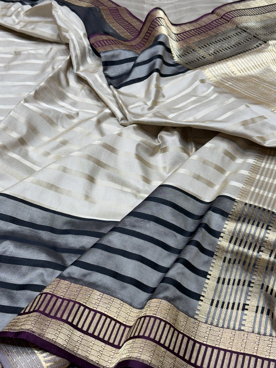 Handwoven Banarasi Pure Mashru Satin Silk Saree