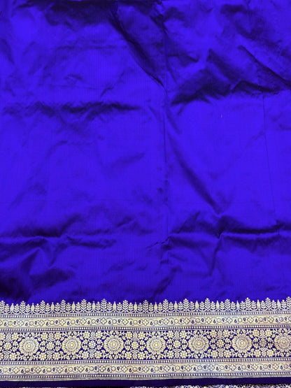 Cross Handwoven Pure Banarasi Silk Saree