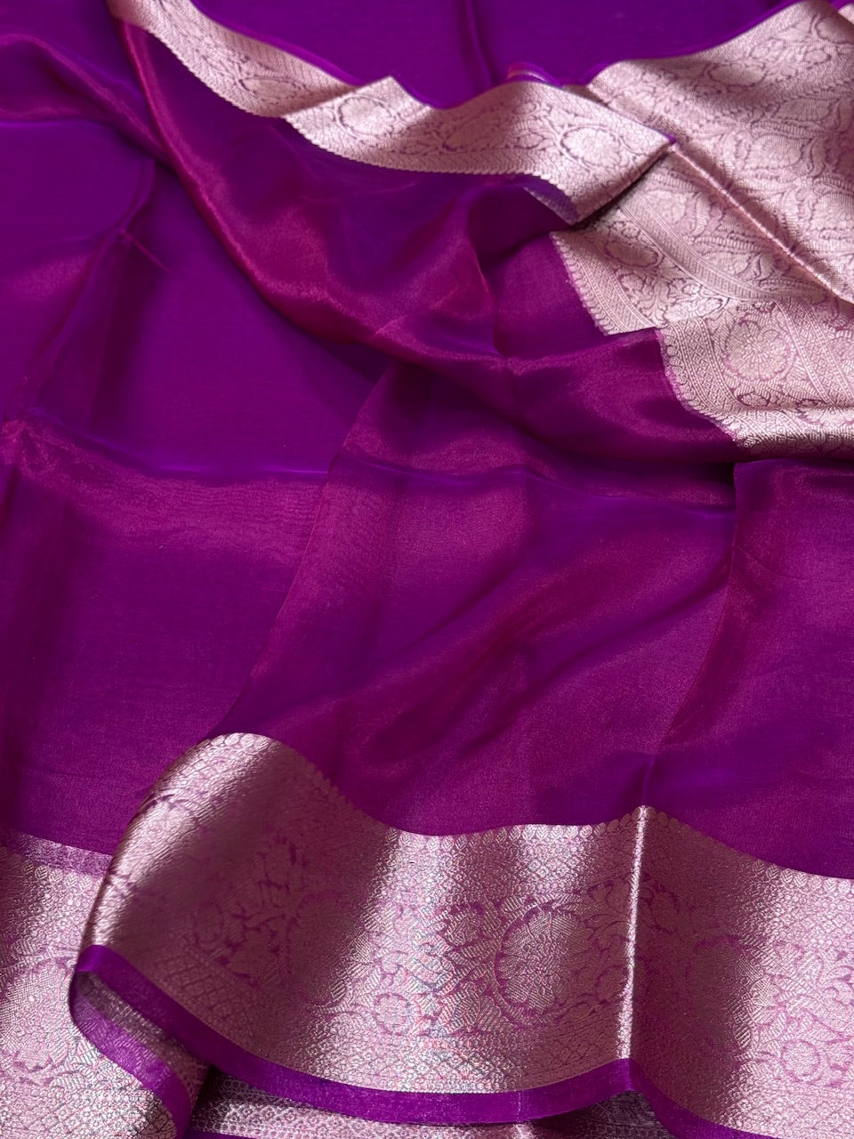 Magenta  Pure Tissue Saree