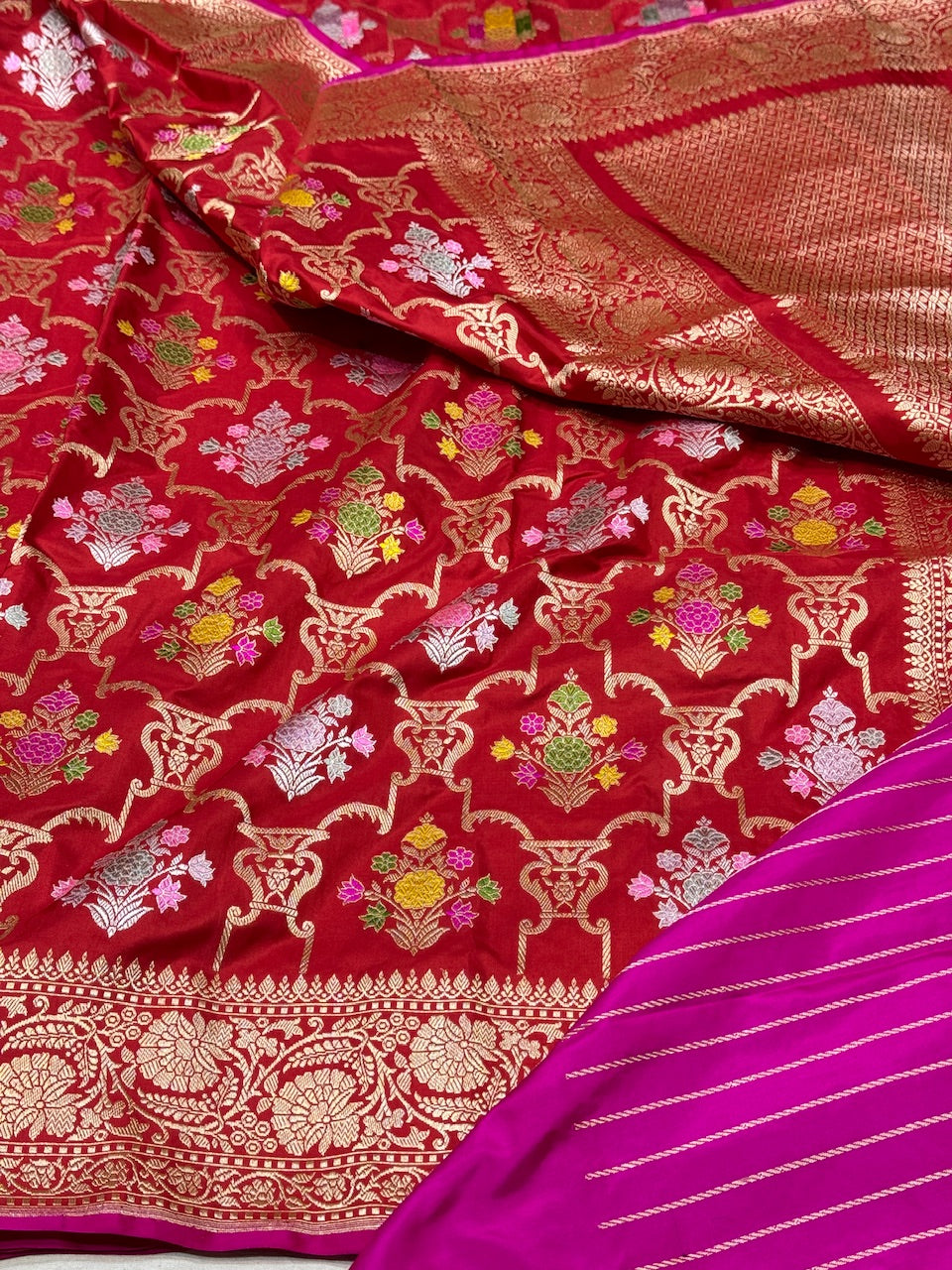 Red Handwoven Banarasi Silk Saree