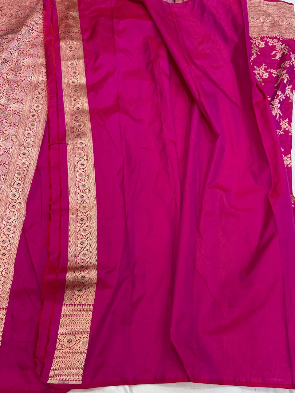 Rani Pink Banarasi Minakari Pure Silk Saree