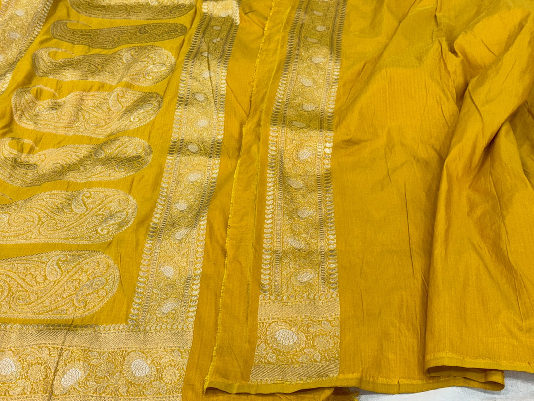 Yellow Sona Rupa  Pure Silk Saree