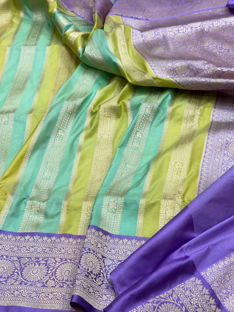 Multicolour Banarasi Pure Katan Silk Saree