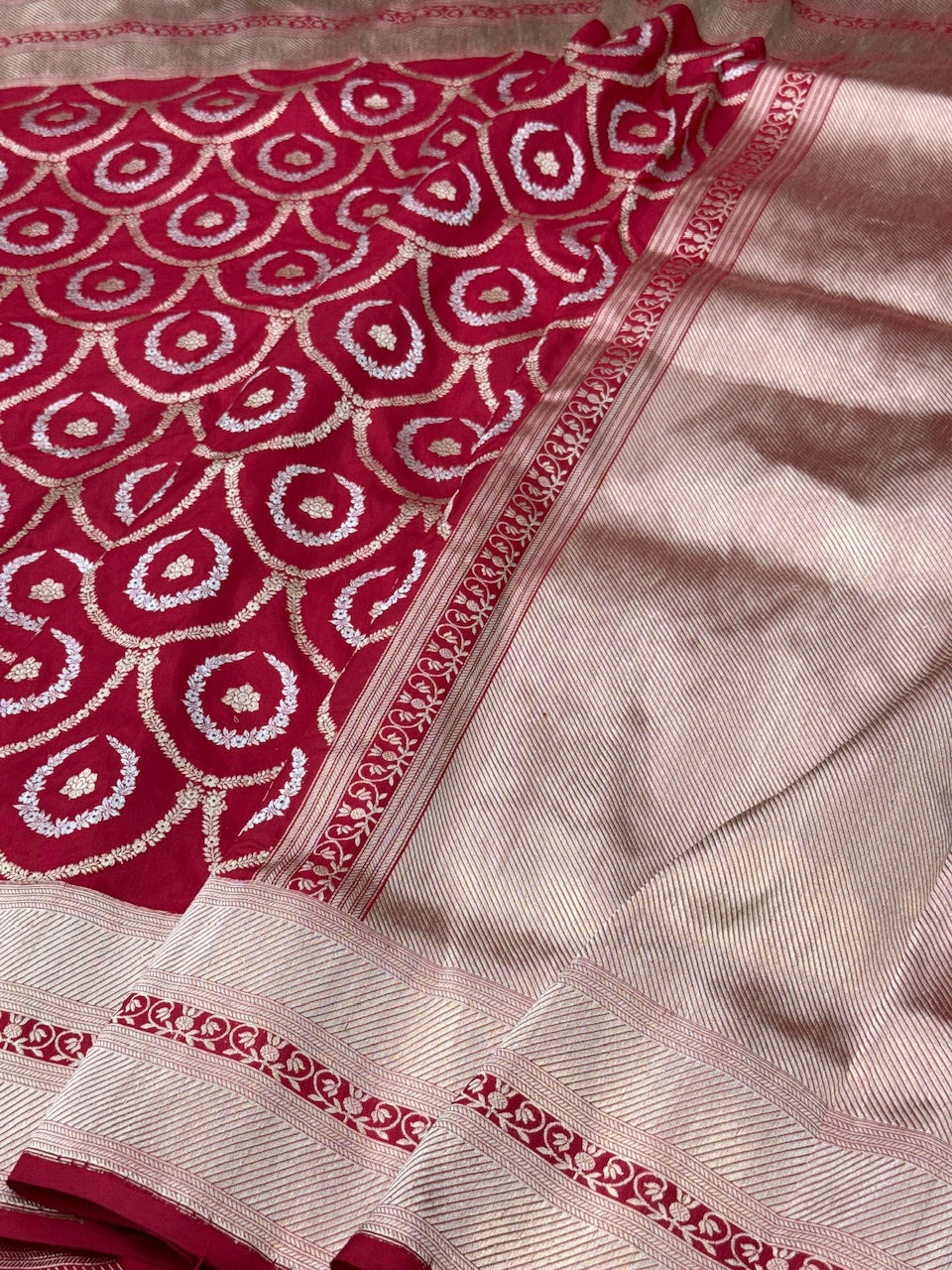Red Handwoven Banarasi Pure Silk Saree