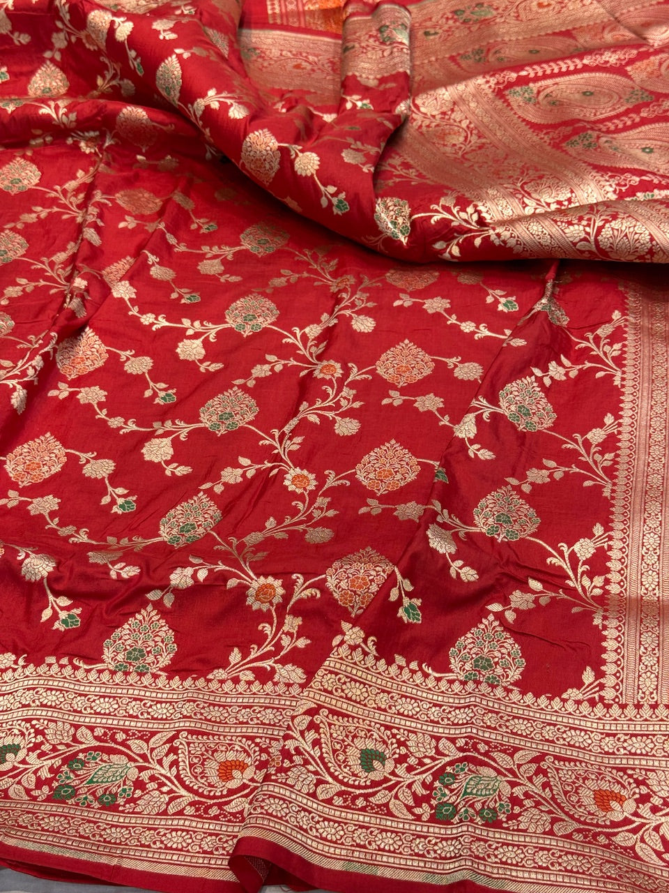 Banarasi Minakari Pure Katan Silk Saree | Pure Silk | Minakari Work | Cutwork Technique | Banarasi Katan Silk Saree