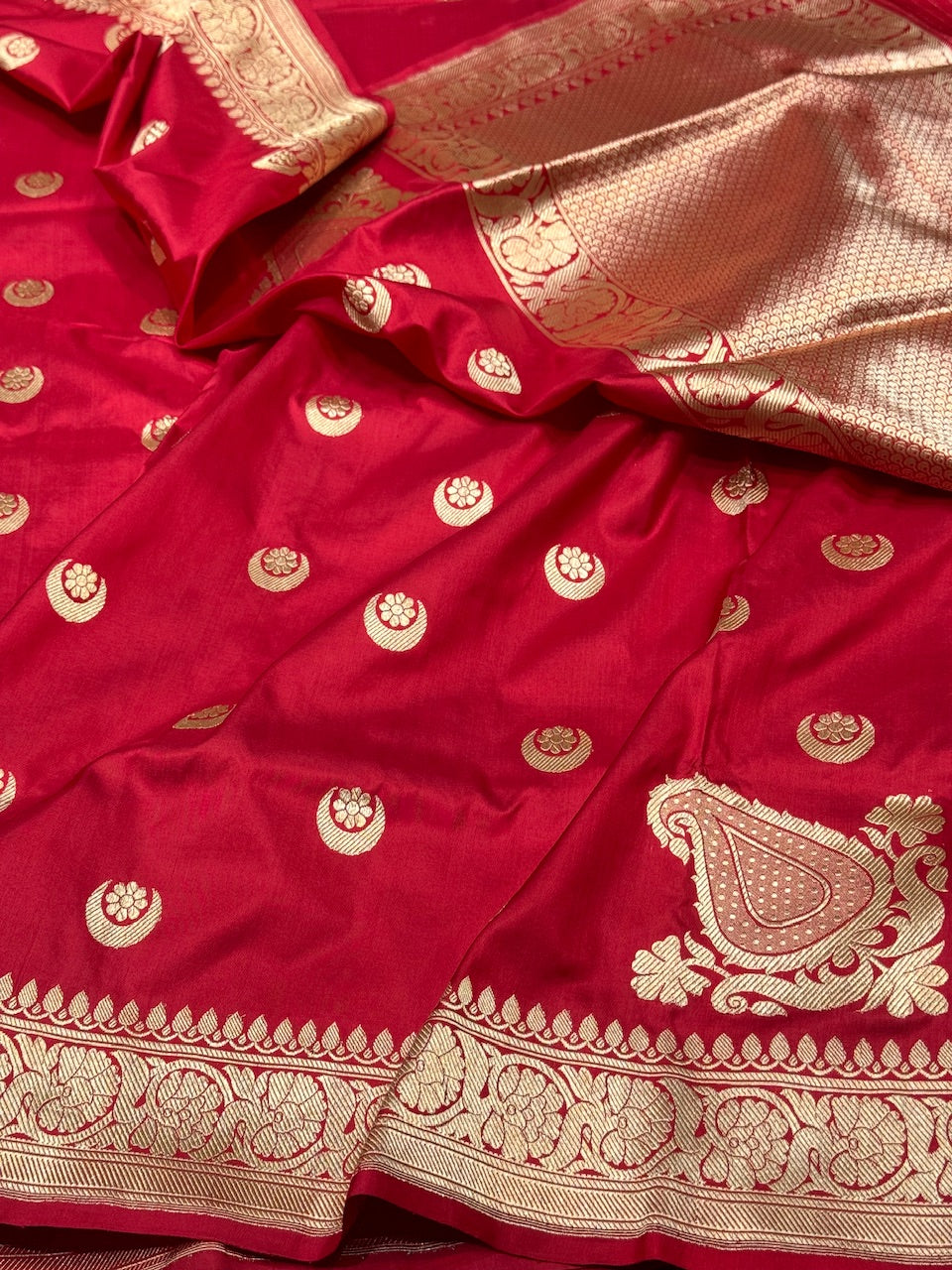 Red Handwoven Banarasi Silk Saree