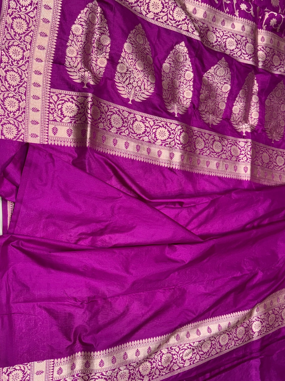 Magenta Pure Silk Saree