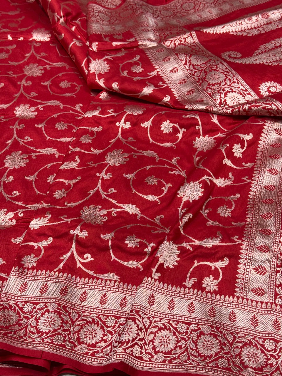 Red Pure Silk Saree