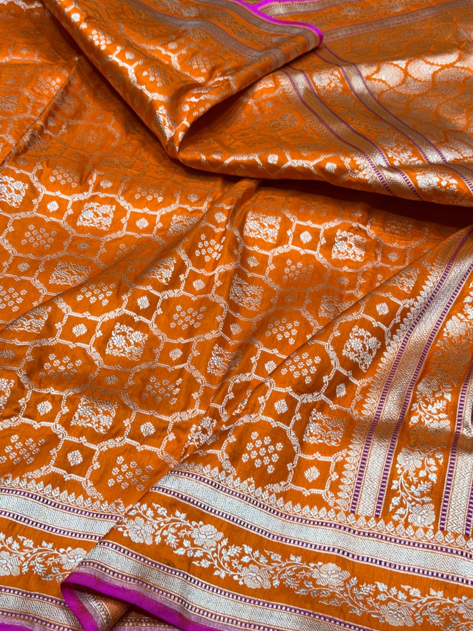 Banarasi Pure Katan Silk Saree | Pure Silk | Cutwork Technique | Banarasi Katan Silk Saree