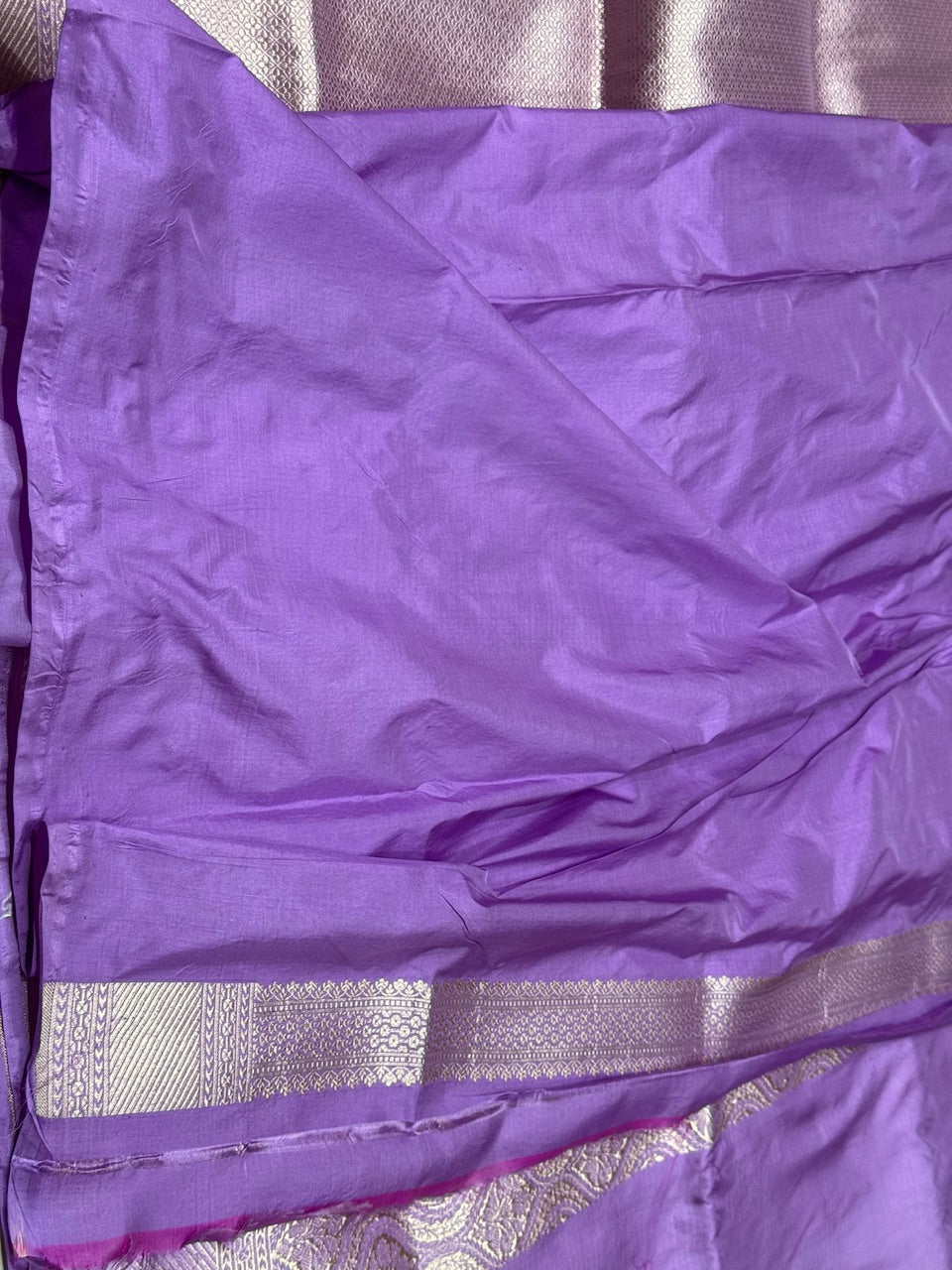 Lavender Pure Silk Brocade Saree