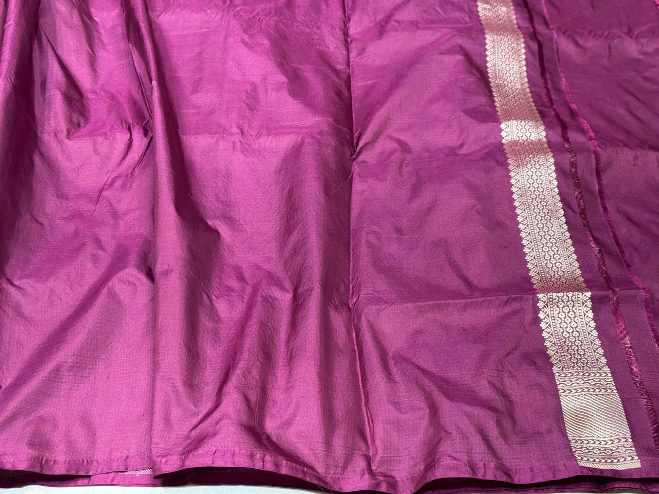 Magenta Pink Pure Silk Brocade Saree