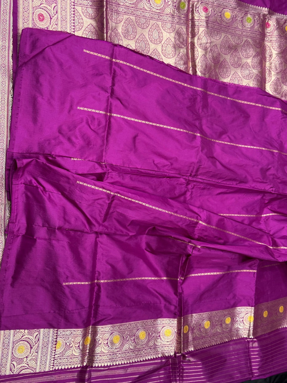 Magenta Handwoven Banarasi Silk Saree