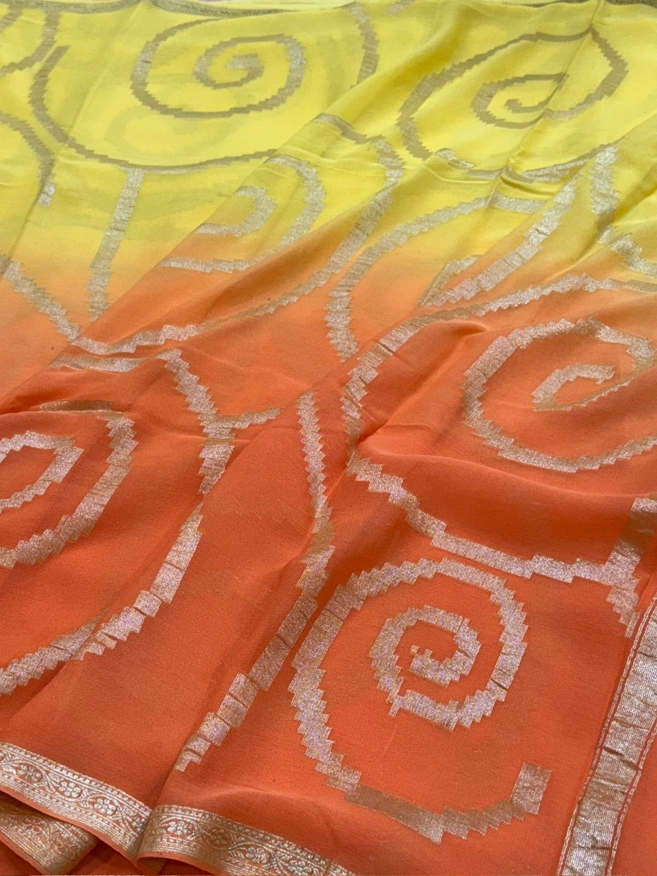 Pure Chiffon Georgette Saree